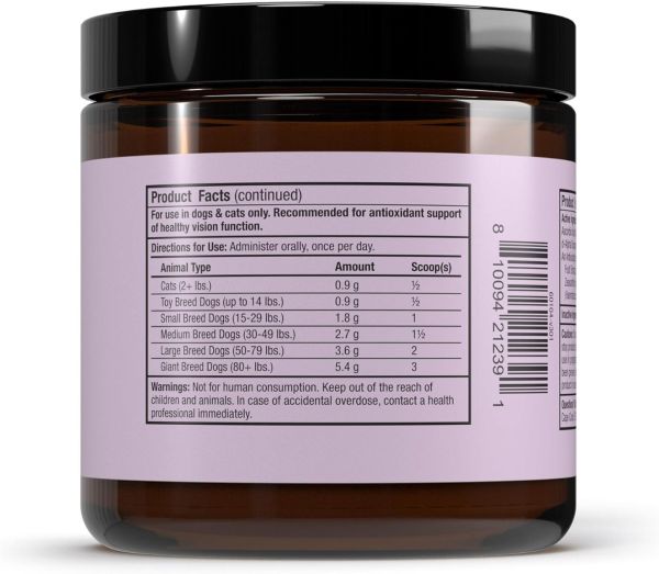 Dr. Mercola, Bark & Whiskers™, Eye Support, For Dogs & Cats, 5.71 oz (162 g)