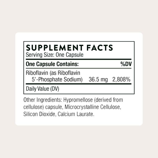 Thorne, Riboflavin 5' Phosphate, 36.5 mg, 60 Capsules