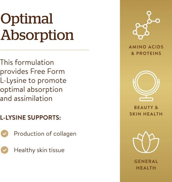 Solgar L-Lysine - 1000 mg - 100 Tablets