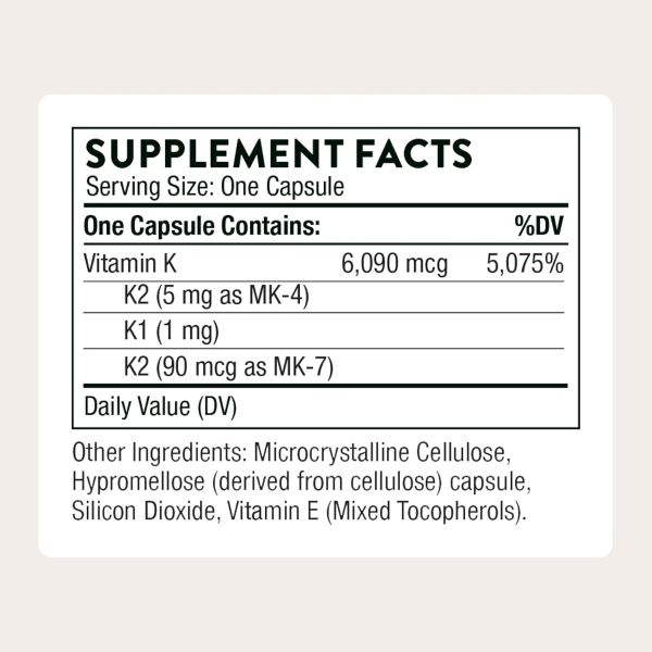 Thorne, Vitamin K, 60 Capsules