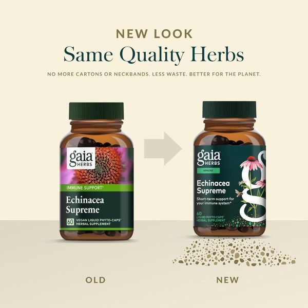 Gaia Herbs, Echinacea Supreme, 60 Liquid Phyto-Caps®