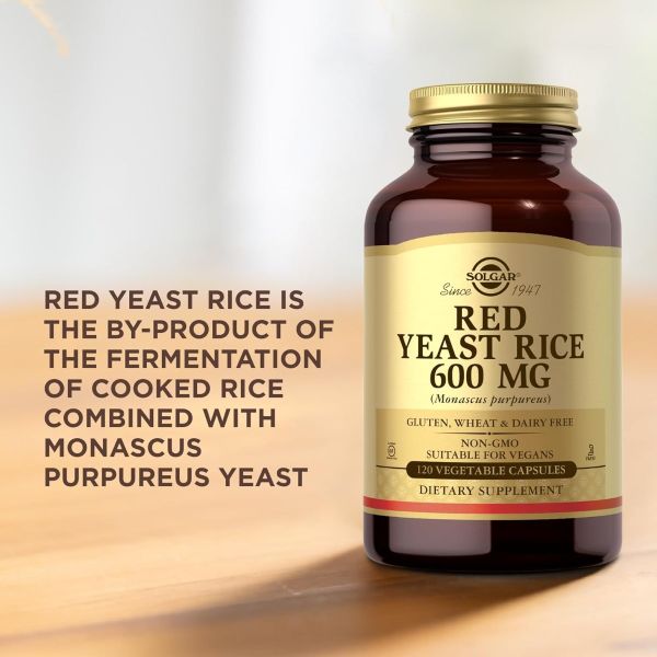 Solgar Red Yeast Rice - 600 mg - 120 Vegetable Capsules
