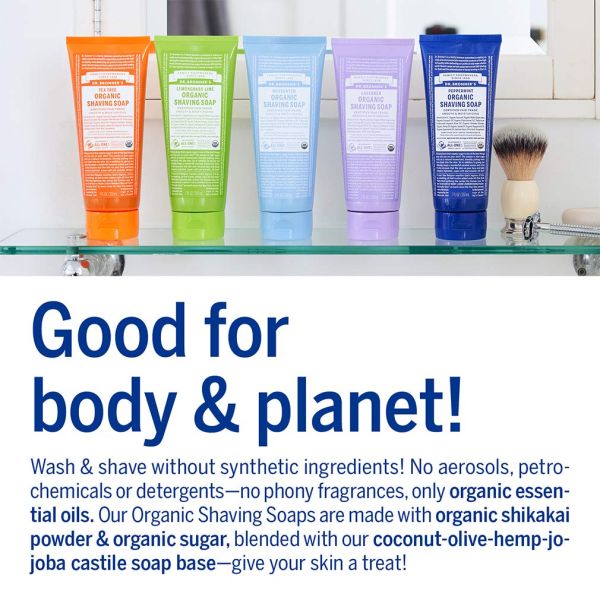 Dr. Bronner's Organic Shaving Soap Tea Tree - 7 fl oz