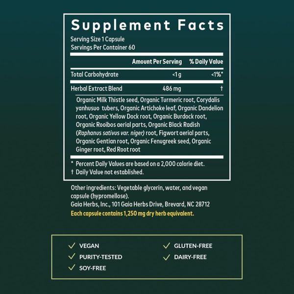 Gaia Herbs, Liver Cleanse, 60 Liquid Phyto-Caps