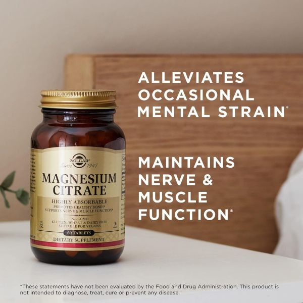 Solgar Magnesium Citrate - 400 mg - 120 Tablets