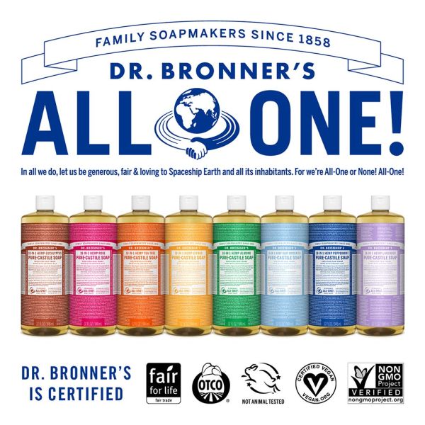 Dr. Bronner's 18-IN-1 Pure-Castile Magic Soap Almond - 32 fl oz