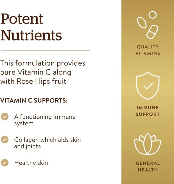 Solgar Vitamin C with Rose Hips - 1000 mg - 250 Tablets