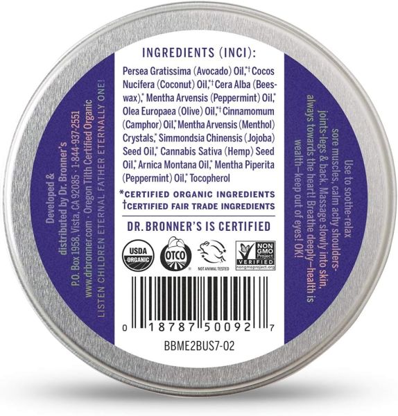 Dr. Bronner's Organic Magic Balm Arnica-Menthol - 2 oz