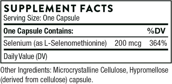 Thorne Selenium - 200 mcg - 60 Capsules