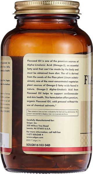 Solgar Flaxseed Oil - 1250 mg - 100 Softgels