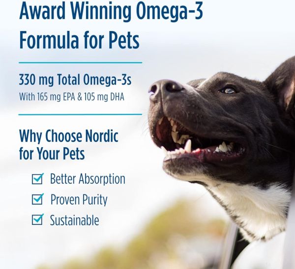 Nordic Naturals Pet Omega-3 Supplement for Dogs - 180 Softgels