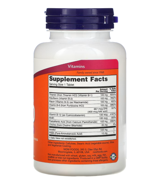 NOW B-100 Sustained Release - 100 Tablets