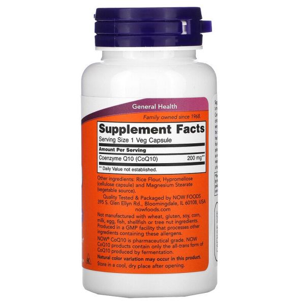 NOW CoQ10 - 200 mg - 60 VegCaps
