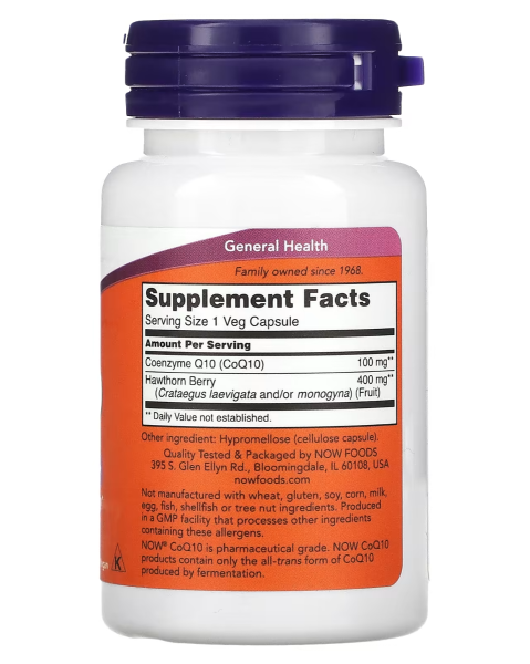 NOW CoQ10 - 100 mg - 30 Veg Capsules