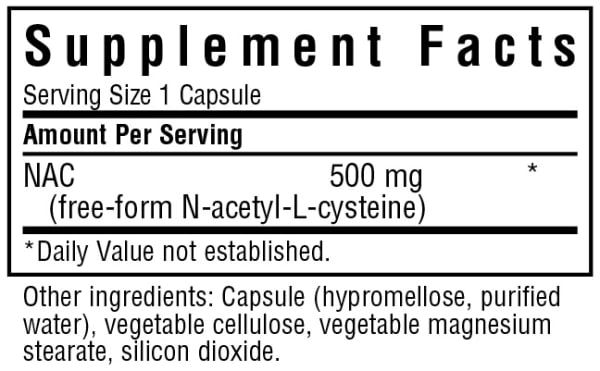 Bluebonnet Nutrition NAC - 500 mg - 90 Vegetable Capsules