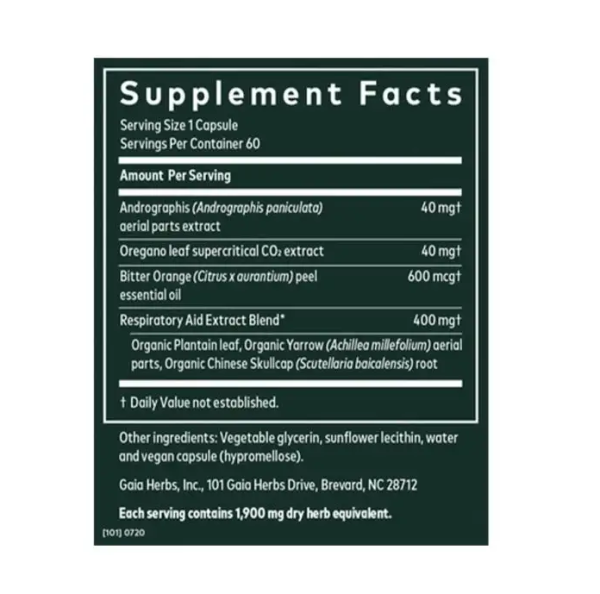 Gaia Herbs Sinus & Lung Supreme - 60 Vegan Liquid Phyto-Caps