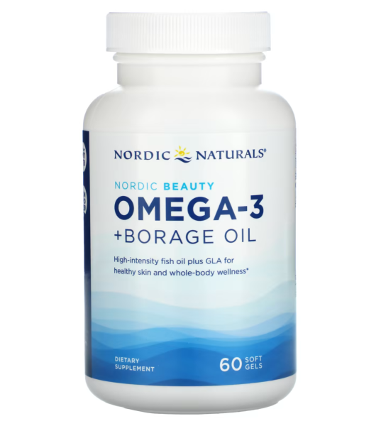 Nordic Naturals, Nordic Beauty, Omega-3 + Borage Oil, 60 Softgels