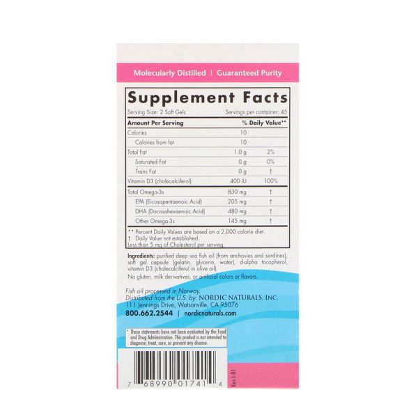 Nordic Naturals Prenatal DHA Unflavored - 500 mg - 90 Softgels