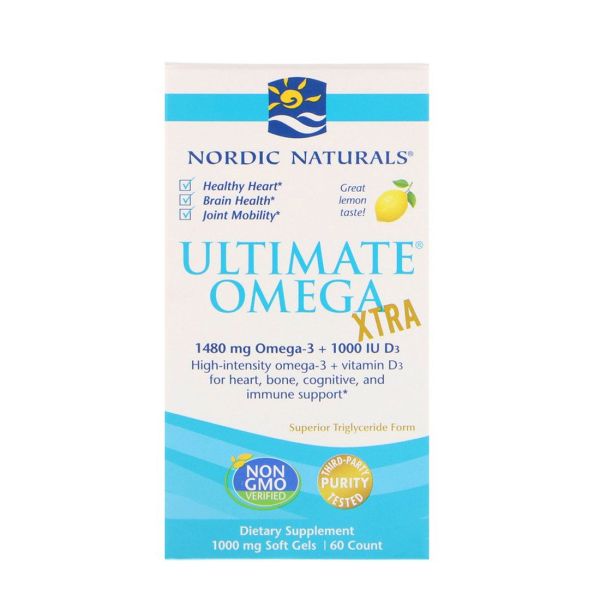Nordic Naturals Ultimate Omega Xtra Lemon - 1000 mg - 60 Softgels