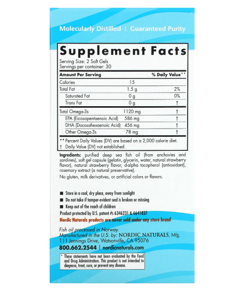 Nordic Naturals Ultimate Omega Teen Strawberry - 60 Mini Softgels