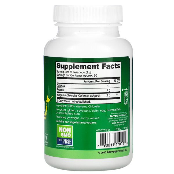 Jarrow Formulas Yaeyama Chlorella Powder 3.5 oz (100 g)