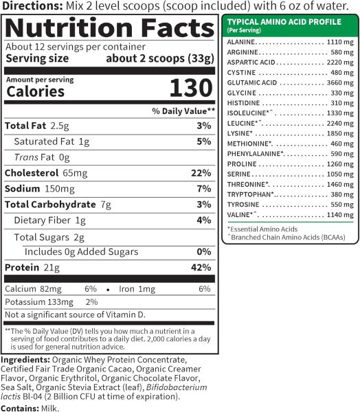 Garden of Life, Organic Whey Protein, Grass-Fed, Vanilla, 13.33 oz (378 g)