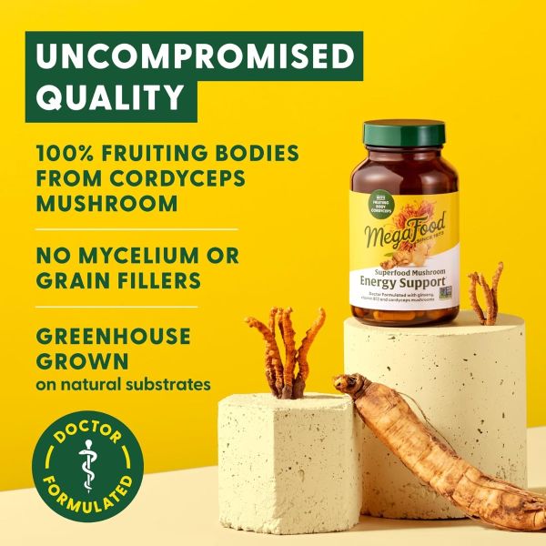 MegaFood Superfood Mushroom Energy Support - 60 Capsules