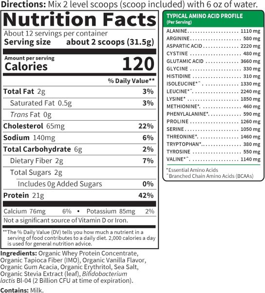 Garden of Life, Sport, Certified Grass Fed Whey, Vanilla, 1 lb 7.28 oz (660 g)