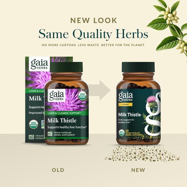 Gaia Herbs, Milk Thistle, 60 Vegan Capsules
