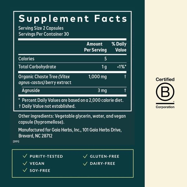 Gaia Herbs Vitex Berry - 60 Liquid Phyto-Caps