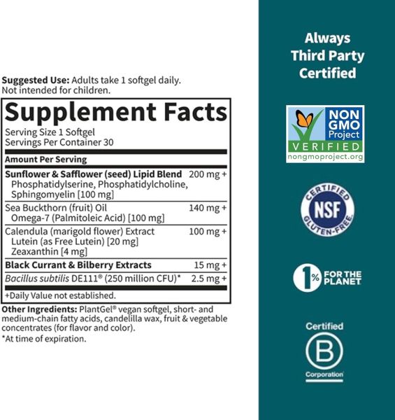 Garden of Life Herbals Eye Health - 30 Vegan Softgels