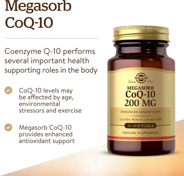 Solgar, Megasorb CoQ-10 200 mg, 30 Softgels