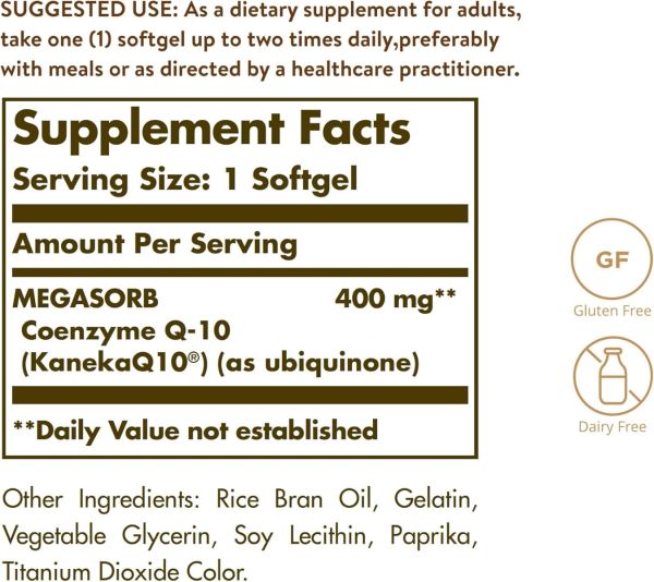 Solgar CoQ-10 - 400 mg - 30 Softgels
