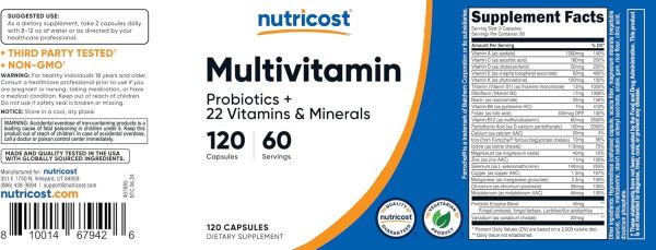 Nutricost Multivitamin - 120 Capsules