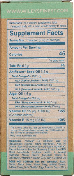 Wiley's Finest Catch Free Omega Full Spectrum Omega-3 Tropical Mango - 4.23 fl oz