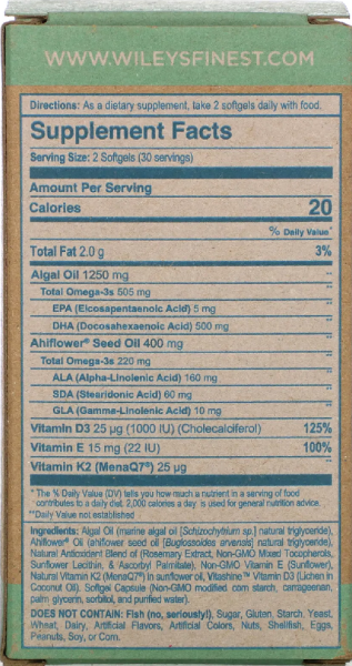 Wiley's Finest Catch Free Omega Full Spectrum Omega-3 - 60 Softgels