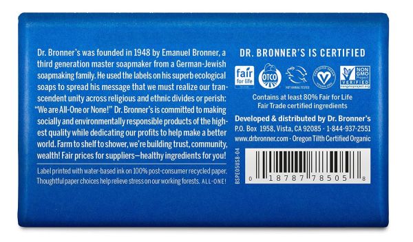 Dr. Bronner's All-One Pure-Castile Bar Soap Hemp Peppermint - 5 oz