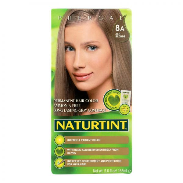 Naturtint Hair Color - Permanent - 8a - Ash Blonde  Oz - Organic Basic  Food