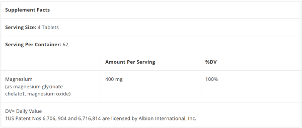 Solgar Chelated Magnesium - 400 mg - 250 Tablets