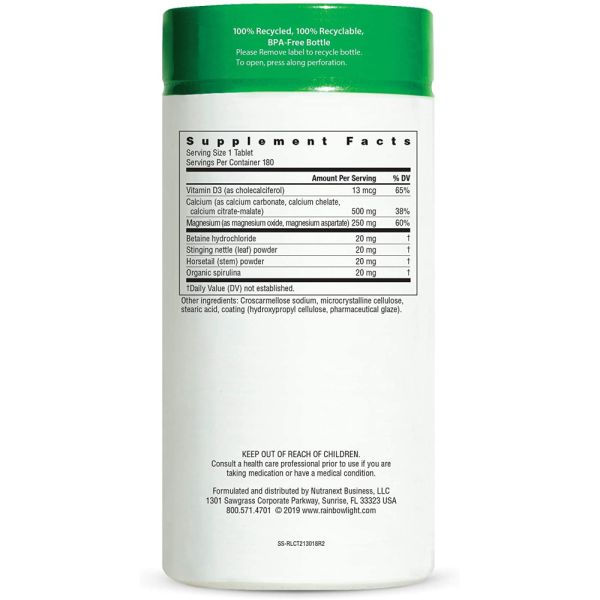 Rainbow Light Calcium with Magnesium & Vitamin D3 - 180 Tablets