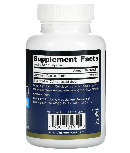 Jarrow Formulas Lactoferrin - Freeze Dried - 250 mg - 60 Capsules