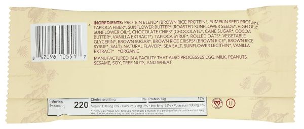 Aloha Organic Oatmeal Chocolate Chip Protein Bar - 1.98 oz