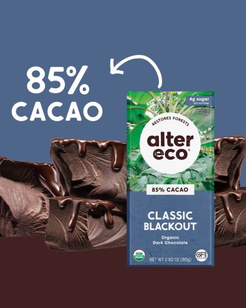 Alter Eco Organic Deep Dark Chocolate Classic Blackout - 2.82 oz