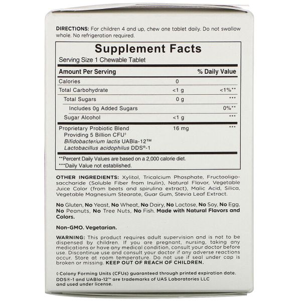 American Health Probiotic KidChewables Natural Grape Flavor 5 Billion Live Culture 30 Chewable Tablets