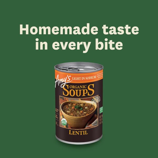 Amy's Organic Soup, Light in Sodium Lentil - 14.5 fl oz