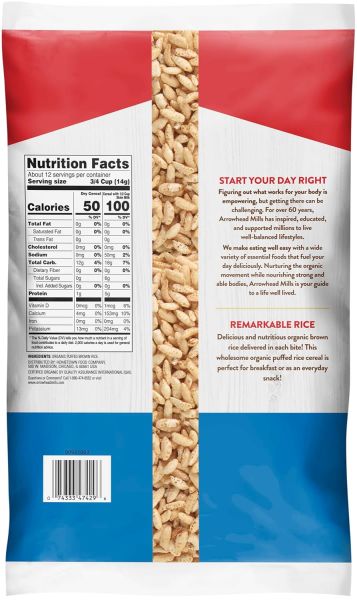 Arrowhead Mills Whole Grain Puffed Rice Cereal - 6 oz