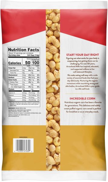 Arrowhead Mills Whole Grain Puffed Corn Cereal - 6 oz