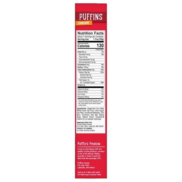 Barbara's Puffins Cereal, Cinnamon - 10 oz