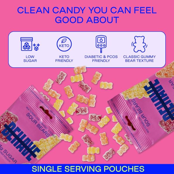 BEHAVE Low Sugar Gummy Candy, Sour Stars