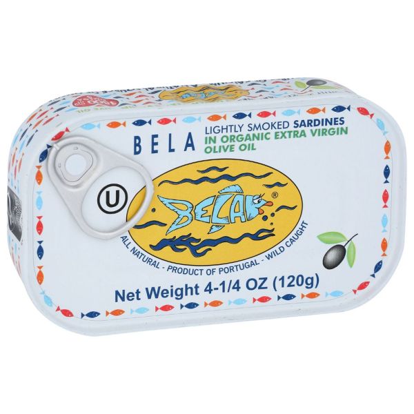 Bela Kosher Sardines in Olive Oil with Smoke Flavor - 4.23 oz